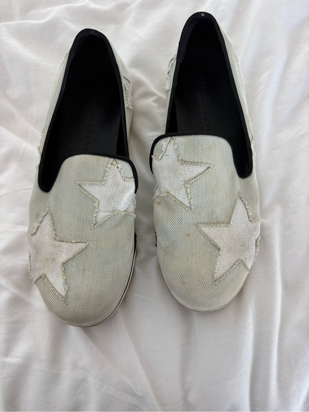 Stella McCartney White Star Appliqué Slip-On sneakers  36 / 6 designer